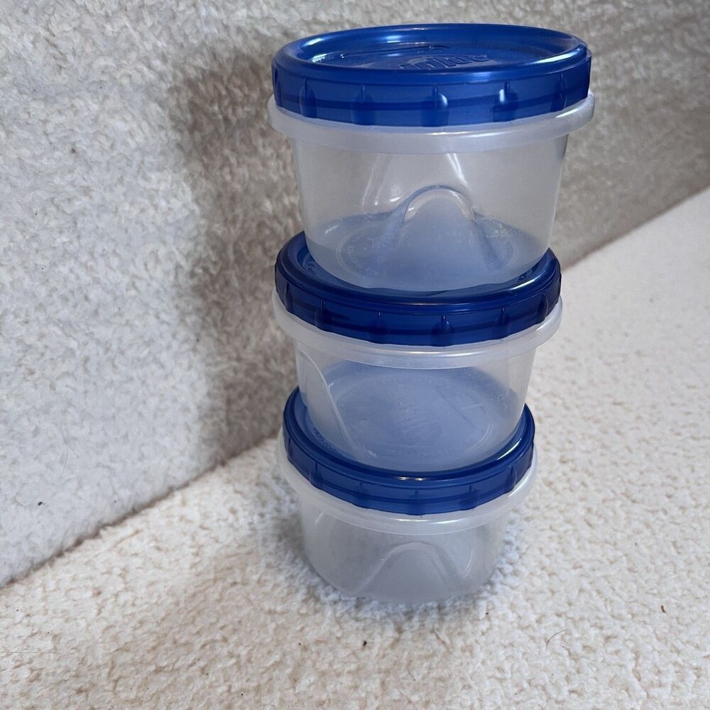 Ziploc Twist 'N Loc Containers Small Round 3 Pack Containers With Lid 16 Oz